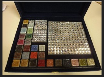 Color Swarovski tile inserts